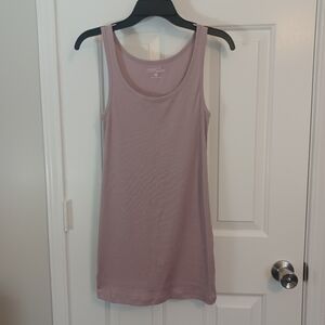 New York & Co. Street Wear Lilac Ribbed Tank Top Mini Dress Sz S
